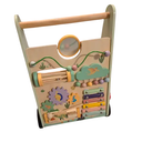 Wooden Baby Walker with Wheels, Baby Walker for Boys 6-12 Months Push Toy, Montessori Walking Toys for 1 Year Old Activity Center