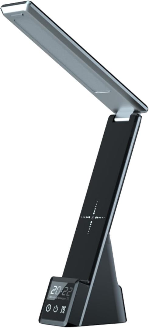 LumiCharge Charging Station with Clock - Lumi Mini 7-in-1 Multifunctional Desk Lamp with Wireless Charger Alarm and Smart Clock Display, Space Saver 10W Dimmable Lamp with Charger for Multiple Devices