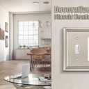 Henne Bery Sunken Pearls Heavy Duty Decorative Wall Plate Switch Plate Outlet Cover (Toggle/Decorator, Satin Nickel)