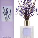 Cocorrna Premium Reed Diffuser Set with Preserved Baby's Breath & Cotton Stick Lavender Thyme | 6.7oz Scent Fragrance Lavender Oil Diffuser for Bedroom Bathroom Home Dcor (Flower/6.7 Ounce/1pack)