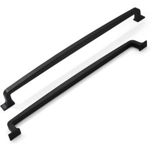 khtumeware 2 Pack 12 Inch Cabinet Handles Matte Black Pulls for Drawer Cabinet Cupboard Handles (12"/305MM Hole Center)