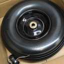 GICOOL 13" Wheelbarrow Tire, 4.00-6 Flat-free Solid Tire and Wheel, with 5/8" or 3/4" Bearings, 1.75" Centered Hub for Wheelbarrow/Wagon/Trolley/Garden Scooter Cart