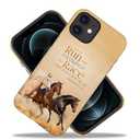 TAMEFOX Case Compatible with iPhone 11(6.1 in), Christian Positive Quotation Horse Hybrid 2-Layer Hard Shell+Silicone Scratch-Resistant Shockproof Protective Case for iPhone 11