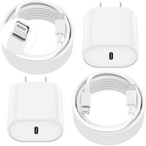 Essri Phone Charger Fast Charging 10 FT,2-Pack 20W PD USB C Block with iPhone 14 13 Charger Cable 10 Foot, Compatible with iPhone 14 Pro 13 Pro Max 12 11 Pro Mini (White)