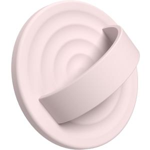 Upgraded Magnetic Phone Grip, Compatible with MagSafe, Silicone Comfy Removable Loop Grip, Phone Grip Finger Ring Holder for Back of Phone for iPhone Pro Max/Plus/16/15/14/13/12, Lovely Pink