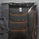 Comfortable Leather Auto Car Seat Covers 5 Seats Full Set Universal Fit (Black & Orange)