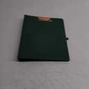 EYROZILL 3 Ring Binder, 1 Inch Linen Binder Organizer for Letter Size (8.5" x 11") with 5 Tab Dividers, File Folder Labels and Low Profile Clipboards, School and Office Supplies-Blackish Green