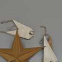 SUNBEAUTY 8-Pointed 12 Inch Paper Star Lanterns Brown Wooden Christmas Lanterns Hanging Lamp Paper Decorations Shade Wedding Birthday Christmas Home Party Decorations