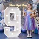 Colorful Marquee Numbers 3FT, Light Up Numbers 9 for 9th Birthday Decoration, 9th Birthday Light Up Sign with 18 Colors Remote Control, Large Numbers for Party Anniversary Decor