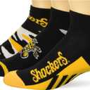 For Bare Feet Camo Boom 3 Pack Ankle Sock (Large, Team Color)