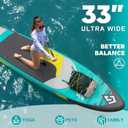 Starcity 11'*34"*6" Blow Up Paddle Board, Inflatable Paddle Board, Paddle Board, Spacious and Stable, Anti Slip and Easy to Operate, Large Size Suitable for Single Person/ Family/ Pet Use, Green Black.