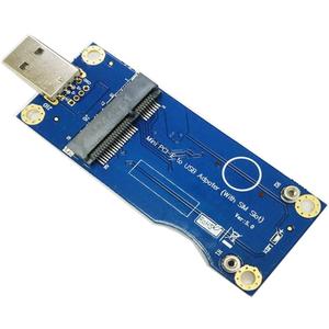 Mustpoint Mini PCI-E to USB Adapter with SIM Card Slot for WWAN/LTE Module (Industrial-Grade)