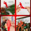 12 Pcs Christmas Garland Hooks Garland Hanger for Mantle Xmas Stocking Holder Silicone Adhesive Straps Ties for Wreath Door Frame - Red Santa Claus