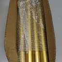 Industrial Gold Pipe Clothing Rack, Wall Ceiling Mounted Clothes Garment Rack 40'', Iron Golden Pipe Clothes Hanging Bar, Heavy Duty Metal Rod for Retail Display Closet Storage (37 inches)