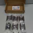 JQK 3/8 Inch Inset Cabinet Door Hinges Oil Rubbed Bronze, 20 Pack 10 Pairs Flush Face Mount Cupboard Self-Closing Kitchen Cabinet Hardware Hinges with Door Bumper, CH201-ORB-P20