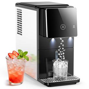 COWSAR Nugget Countertop Ice Maker, Automatic Ice Dispenser, 33 lbs/Day Chewable Pellet Ice Machine with Self-Cleaning & Measured Dispensing, Portable Ice Maker for Home, Kitchen, Office