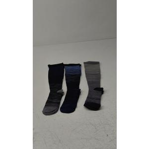 Doctor's Select 3 Pairs Plus Size Compression Socks Wide Calf | Bamboo Viscose Knee High Socks for Circulation Support | Wide Compression Socks | Black, Gray, Navy -XXL