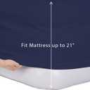 Bedecor Air Bed Sheets for Mattress Cover Removable Bed and Elastic Band Super Soft and Breathable & Deep up to 21" Blue Twin