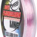 ANGRYFISH 100% Fluorocarbon Fishing Line and Fluorocarbon Leader-Invisible Underwater-Faster Sinking- Ultralow Stretch(2-30LB) (Pink)