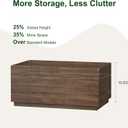 woodtalks Stackable 1 Drawer Dresser, Multi-Purpose Storage Closet Cube Dressers for Bedroom, Storage Cabinet for Entryway, Nightstand Sofa Beside Table Drawer Chest, 23.6 in, Walnut, Brown, 13.2"D x 23.6"W x 10.6"H