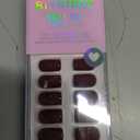 BTArtbox Press On Nails Short Square Dark Red Nails with Glossy French Tips Matte Finish, Soft Gel Fake Nails Glue On Nails in 16 Sizes, Valentine's Day Gift, Cozy Cocoa