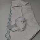 HIG Off White Chic Queen Bed Skirt - Easy Fit Scallop Edge Pleated Bedskirts, 14 Inch Drop Anti-Slip Dust Ruffle, Thick Fabric for Enhanced Privacy, Pre-Washed for Long-Lasting Use(N60022)