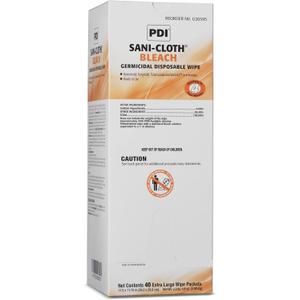 Pdi Sani-Cloth Bleach Wipe 11.5" X 11.75" - Model U26595 - Box of 40