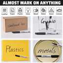 Permanent Markers Bulk, Fine Tip, 75 Pack Black Permanent Markers, Quick Drying, Water- & Fade-Resistant, Used on Wood Plastic Paper Metal