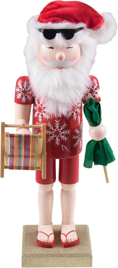 Clever Creations Robot Santa 14 Inch Traditional Wooden Nutcracker, Festive Christmas Dcor for Shelves and Tables