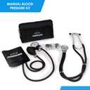 Primacare DS-9181-BK Professional Aneroid Sphygmomanometer and Sprague Rappaport Stethoscope, Manual Blood Pressure Kit with Cuff and Carrying Case, Black