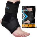 SNEINO Ankle Brace for Women & Men - Ankle Support Brace for Sprained Ankle, Ankle Stabilizer for Achilles, Tendon, Sprain, Injury Recovery, Lace up Ankle wrap for Running, Basketball, Volleyball (Medium) (Medium (Pack of 1), Black)