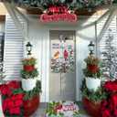 Hello Winter House Flags for Outside, Cardinal Christmas Garden Flag 28x40 Inch Double Sided, Pine Twigs Berry Large Burlap Yard Flag for Outdoor Winter Decorations