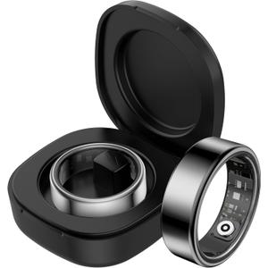 Smart Ring Heart Rate Monitor Sleep Tracker Fitness Ring Blood Pressure Fitness Tracker Pedometer Calories Step Counter Health Smart Rings for Men Women with Charging Case (#11)