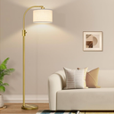 Floor Lamp - Dimmable LED with White Shade for Living Room, Bedroom, Office & More