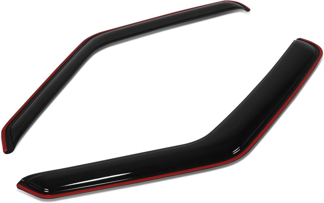 Auto Dynasty 2Pcs in-Channel Window Visor Rain Guard Compatible with 2007-2014 E150-E450 Super Duty, Rain Shields Vent Shade Wind Deflector, Acrylic