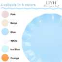 LIYH 20 Pcs 10 Inch Light Blue Plastic Plates Reusable - Unbreakable Scalloped Dinner Plates for Baby Shower Party Outdoor Picnics Dishwasher Safe BPA Free