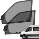 Magnetic Bug Screen for Front Doors, Pair Universal Size for Promaster, Sprinter, Metris, and Other Van (Universal Size for Front Door)