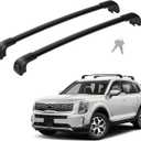 FLYCLE 300Lbs Roof Rack Cross Bars Compatible with KIA Telluride 2019-2026 S SX SX-P EX, Lockable Cross Bars Roof Rack Cargo Bars for Luggage Kayak Bikes Canoe Ski Snowboard