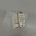 for Hyundai Key Fob Cover 7 Button with Leather Keychain Soft TPU 360 Degree Protection Car Key Case Shell Holder Fits for 2023 2022 2021 2020 Hyundai Sonata Santa fe Tucson, White (Silver Edge)