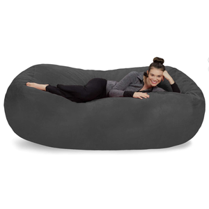 Sofa Sack Bean Bag Chair Cover Only - Beans Not Included - Cover Replacement, 7.5 Foot, Charcoal