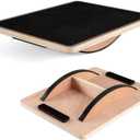 Wooden Rocker Balance Board, 17" x 13.4", Dual-Direction Wobble with 17 Tilt, Non-Slip Core & Stability Trainer for Adults, Seniors, Rehab & Office  Supports 400 lbs, Ideal for Home & Gym