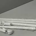 AIZESI 41-86 Inch Heavy Duty Tension Curtain Rod - No Drilling, Adjustable, Rust-Resistant for Outdoor, Living Room, Window, Bathroom (White, 41" to 86"|2PACK)