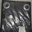 NICETOWN Pitch Black Solid Thermal Insulated Grommet Blackout Curtains/Drapes for Bedroom Window (2 Panels, 42 inches Wide by 63 inches Long, Black)