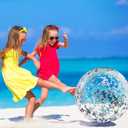 Civaner 10 Pcs Inflatable Glitter Beach Balls 16 Inch Large Sparkly Confetti Pool Balls Clear Blow up Balloon Toys for Wedding Baby Shower Birthday 2026 New Year Party Decoration(Silver,Glitter)