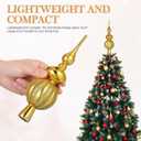PRETYZOOM Spherical Christmas Tree Topper 2.64 Inch Plastic Xmas Tree Ornament Decoration Lightweight Finial for Holiday Party Home Seasonal Decor