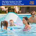 SwimWays Baby Spring Float, Baby Pool Float with Canopy, Swim Training PFD, Swimming Pool Accessories for Babies and Toddlers 9-24 Months