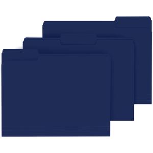 PANDRI Colored File Folders, 120 Pack 1/3 Cut Tab File Folder, Dark Blue