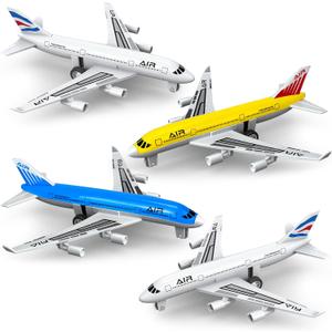 Airplane Toys, Metal Plane Pull Back Airplane Toys for 3 4 5 6 7 Years Old Boys Girls, Die Cast Aircraft Plane Models, Kids' Play Vehicles Aeroplane Airplanes for Kids Birthday Gift