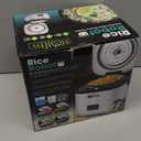 Rice Robot Personal Rice Cooker, PFAS-free, Nonstick. 1 Quart Capacity, with Stainless Steel Steamer Tray, Measuring Cups, Recipe Book with 60 Recipes, and Serving Spoon, As Seen On TV