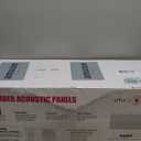 UMIACOUSTICS 4 PCS Acoustic Panels with Hanging Bracket, 2 Thick Fiberglass Sound Proof Panels Removable for Studios, Office, Home Theater Ceiling or Wall- Black (23.6" x 11.8"-4pcs)